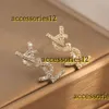 Stud 18k Gold Plated Crystal Letter örhängen Kvinnor Europeiska 2024 POPULAR Simple Designer örhängen bröllop brud smycken gåva oorbellen aretes designer örhängen örhängen