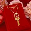 Ren 14 K guldhalsband för kvinnor Bröllopsengagemangsmycken Natural Crystal Gemstone Long Tassel Pendant With Red Gems Stone 240119