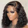 Krótka peruka Bob Deep Corly Lace Front Human Hair Peruki Deep Wave HD Przezroczysta koronkowa peruka frontalna peruki włosy wręczanie peruki 180%