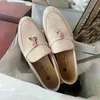 Urok Moccasins Walk luksusowe buty designerskie swobodny but moker mężczyzn Kobiety Loro Summer Kid Bue Lady Flat Outdoor Sneaker skórzana sukienka piana tenisowe Buty Box Rozmiar 32-46