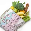 Shopping Bags Printed Cute Axolotl Tote Reusable Canvas Shoulder Shopper Cartoon Salamander Animal Pography Handbags