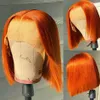 Прямой парик с косточкой 13x4, прозрачный парик с фронтальной частью шнурка HD, парики из натуральных волос на шнуровке для женщин, натуральный парик, человеческие волосы 180%