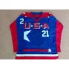 Vintage Team USA Mighty Ducks D2 Film Hokey 96 Charlie Conway 44 Fulton Reed 21 Dean Portman Formaları Ed Ucuz Kırmızı Mavi Alternatif 7274