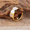 Anello in carburo di tungste in oro giallo in oro giallo di alta qualità da uomo in carbone uomini donne Fashi