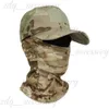 Visors Summer Camouflage Baseball Cap with Full Face Mask Scaf Bicycle Sports Cover Hiking Tactical Military Balaclava Hat 836