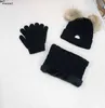 Luxe babymuts past bij designer kinderen Winter gebreide set Inclusief merkdoos Maat 3-12 Hoge kwaliteit driedelige warme muts + sjaal + handschoenen Jan20