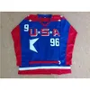 Vintage Team USA Mighty Ducks D2 Movie Hockey 96 Charlie Conway 44 Fulton Reed 21 Dean Portman Maglie Ed Cheap Rosso Blu Alternativo 7274