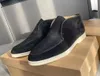 24S LP أحذية غير رسمية مفتوحة المشي الصيفي المشي على سطح السفينة أحذية جلد الغزال Loafer City Lainafers Men Women Suede Sneaker Mid مع Box 36-47