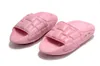 2024 Zomer Slippers Dikke Zool Luxe Slippers Vrouwen Casual Vakantie Strand Schoenen Peep Toe Kristal Versieren Muilezels Platte Platforms Slippers Vrouw Hoogwaardige Maat 35 ~ 40