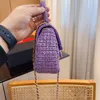 Kadın Totes Bags Tasarımcı Marka Çantası Crossbody Lüks Moda Omuz Çantaları Yüksek kaliteli mektup çanta telefon cüzdan metalik domuz yavrusu 24c