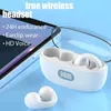 Fones de ouvido com clipe de orelha aberto, fones de ouvido sem fio Bluetooth 5.3 Fones de ouvido esportivos Microfone embutido com ganchos de ouvido, display LED, fones de ouvido de fitness à prova d'água IP7 para exercícios de corrida