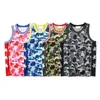 Summer Designer Shorts Mens Basketball T-Shirt Tank Top Fashion Camo Mönster ärmlös T-shirt Half Beach Pants Mens Basketball Sports Set Asian Size M-3XL