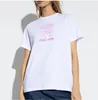 2024夏の新しいスタイルga ni womens半袖ファッションホワイトTシャツプリントストロベリーラブラブカジュアルスリムフィットニースデイ通気性コットンTシャツティーティー