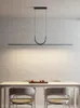 Kronleuchter Moderner einfacher LED-Kronleuchter Schwarz/Weiß Esszimmer Kücheninsel Lange Pendelleuchte Restaurant Bar Kaffee Büro Hängeleuchte