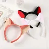 Party Hats Korean New Fox Rabbit Ears Fluff Hair Bands Soft Cute Headband Hair Accessories Hair Hoop For Women Girls Kids Party Hair Band YQ240120