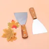 Flatware Sets 2 PCS Household Tools Kitchen Appliances Triangular Steak Bamboo Stainless Steel Caninets