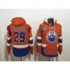 97 Connor McDavid Edmonton Oilers 29 Leon Draisaitl 44 Zack Kassian 99 Wayne Gretzky Hoodie tröja Hockey Jerseys 8982