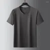 Men's T Shirts Arrival Fashion Suepr Large Summer Smooth V-neck Short-sleeved T-shirt Plus Size XL 2XL 3XL 4XL 5XL 6XL 7XL 8XL