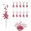 装飾的な花偽の束の装飾有線小枝ステム人工クリスマスツリークリスマスピックDIYガーランドリースのプラスチックシミュレーション