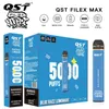 100% authentiques cigarettes QST rechargeables jetables 13 couleurs 1000mAh batterie 12ml prix avec code de sécurité Vapes Pen 5000 bouffées haute capacité Filex Max