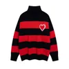 Mens Sweaters designer sweater man woman black and white stripe rainbow color womens sweater knitting Love A high collar turtleneck fashion letter long sleeve cloth