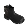 Stiefel Kinder Mädchen Mode Retro Solide Warme Baumwolle Knöchel Jungen Weiche Sohle Rutschfest Winter Größe 26-37