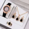 Exquisite Creativity Ladies Luxury Watch Necklace Bracelet Gift Set Diamond Quartz Watch