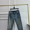 Jeans da uomo firmati jeans da uomo Alto lusso Inizio autunno Semplice marchio di moda europeo Pesante artigianato Lavato Elastico Slim Fit Gamba piccola 6124 6BXO