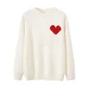 Womens Plus Size Sweaters Designer sweater love heart A woman lover cardigan knit v round neck high collar womens fashion letter white black long sleeve clothing pull