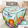 Andere kindermeubels Cartoon Bus Binnententen 29,5X28,3X44,9Inch Buitenspeelhuisje 75X72X114Cm Matic Speeltent Waterdichte Doek Door Dhuk0