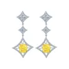 Bijoux de mode boucles d'oreilles en or boucle d'oreille coupe rayonnante simulé diamant jaune boucles d'oreilles Alibaba-Online-Shopping