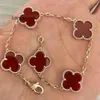 Van Clover Jewelry Clef Cleef Four Leaf Clover Bracelet Van Clover Bracelet Designer Jewlery Rose Gold Bracelets For Woman Luxury Silver Four Leaf Charm Braclet With