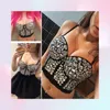 Donne Moda fatte con perline fatte a mano per perline perle perle per perle push up night club bralette reggiseno giubbotto ritagliato da donna plus size9209701