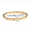 Bangle Roestvrij Staal Gouden Kleur Mooie Liefhebbers Zirconia Armbanden Armbanden voor Vrouw WeddWristband Trendy Sieraden Geschenken J240120