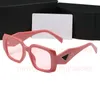 Óculos de sol quadrados feminino Retângulo Designer de marca Linea Rossa óculos de sol masculino Retro preto Lente Driving Pesca Oculos UV400 Symbole Sunglasses com o logotipo do triângulo 23