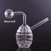 2 Stück einzigartige Mini-Glas-Ölbrenner-Bong, abnehmbare klare Pyrex-Dickblasen-Rauchwasserpfeife, Recyclerashcatcher-Bong mit austauschbarem Downstem-Öltopf