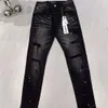 Jeans roxos calças de grife jeans homens jeans designer calça para preto 2023 novo estilo bordado autocultivo e pés pequenos moda feminina