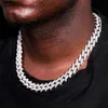 Colar de colar masculino bonito e elegante Cadeia de ligação cubana 925 prata esterlina Miami Chain Moissanite Cuban de Moissanite Stone