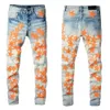 denim jeans zwarte gescheurde broek mode skinny kapotte stijl fiets motorfiets rock revival jean