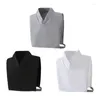 Boogbladen valse kraag casual decoratieve vestiging jurk elegante halve shirt sjaalgroothandel