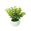 Fleurs décoratives Mini plantes d'aloès artificielles bonsaï petit Pot d'arbre simulé faux Table de bureau ornements en pot décors de jardin à la maison