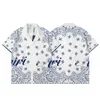 24SS Luksusowe projektanci koszule męski tygrys litera V jedwabna koszula do kręgli swobodne koszule Mężczyźni Slim Fit Sukienka z krótkim rękawem M-3xl