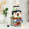 Blocks 1608pcs City Mini Street View Building Blocks Fishery Shop Izakaya Night Market Scene Figure Bricks Toy For Children Xmas Gifts