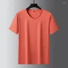 Men's T Shirts Arrival Fashion Suepr Large Summer Smooth V-neck Short-sleeved T-shirt Plus Size XL 2XL 3XL 4XL 5XL 6XL 7XL 8XL