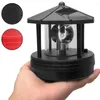 Trädgårdsdekorationer Årsdekoration LED Solar Rotating Lighthouse Lawn Light for Outdoor Waterproof Street Illumination