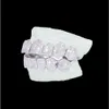 Personnalisé Vvs Diamond Grillz Haut ou Bas 10k 14k 18k Or Naturel Coupe Princesse Réglage Invisible Glacé Moissanite Grillz