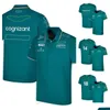 Motorcykelkläder F1 2023 Officiell team T-shirt Summer Round Neck Kort ärm Racing Suit Mens Custom Green Shirt Drop Delivery Auto Otyqr