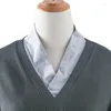 Boogbladen valse kraag casual decoratieve vestiging jurk elegante halve shirt sjaalgroothandel