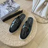 Loafer Slides Slippers Comfort Sandaal Stuk Geborsteld Leer Dames Casual Schoenen Driehoek Patent Oxford Jurk Schoenen Luxe Dames Klassieke Matte Outdoor Sneakers