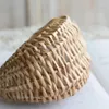 Storage Bags Nordic Woven Baskets Handmade Rattan Casual Beach Handle Bag Flower Pot Balcony Living Room Wedding Decor